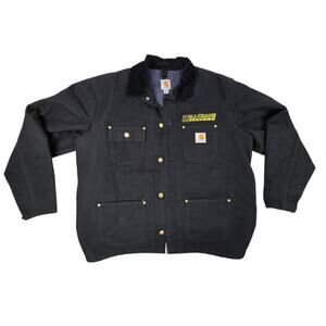 Carhartt Mens Black USA Blanket Lined Full Chore Coat C001 BLK Size Large Y2K